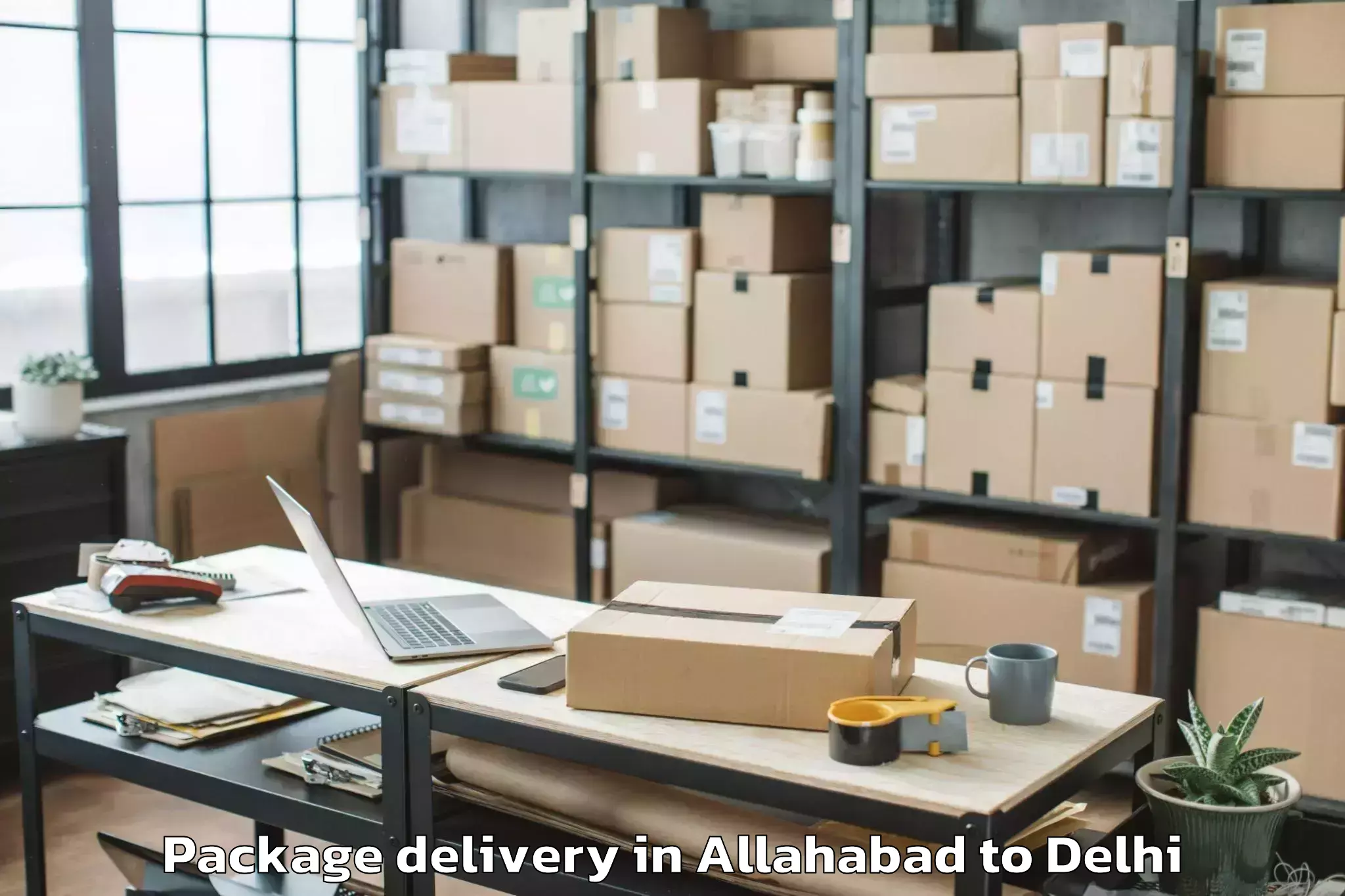 Professional Allahabad to Rajouri Garden Package Delivery